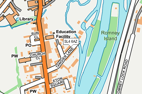 SL4 6AZ map - OS OpenMap – Local (Ordnance Survey)