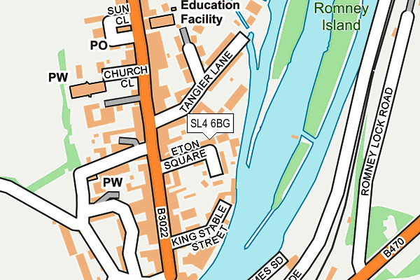 SL4 6BG map - OS OpenMap – Local (Ordnance Survey)