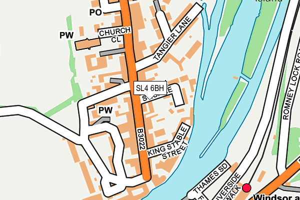SL4 6BH map - OS OpenMap – Local (Ordnance Survey)