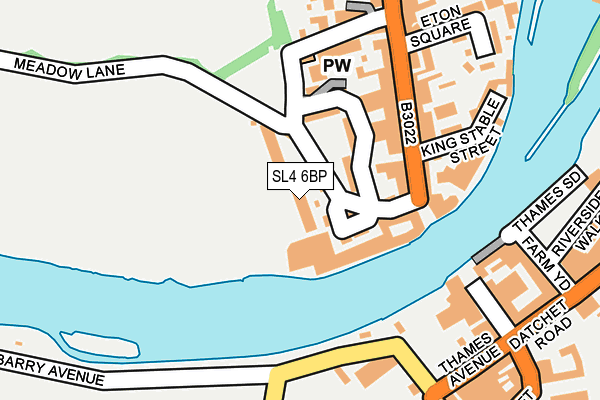 SL4 6BP map - OS OpenMap – Local (Ordnance Survey)