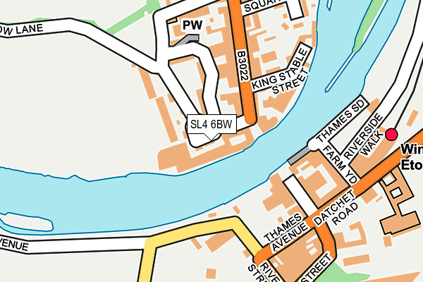 SL4 6BW map - OS OpenMap – Local (Ordnance Survey)