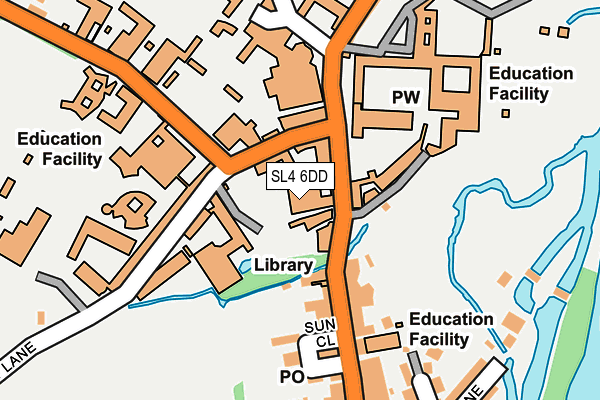 SL4 6DD map - OS OpenMap – Local (Ordnance Survey)