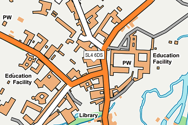 SL4 6DS map - OS OpenMap – Local (Ordnance Survey)