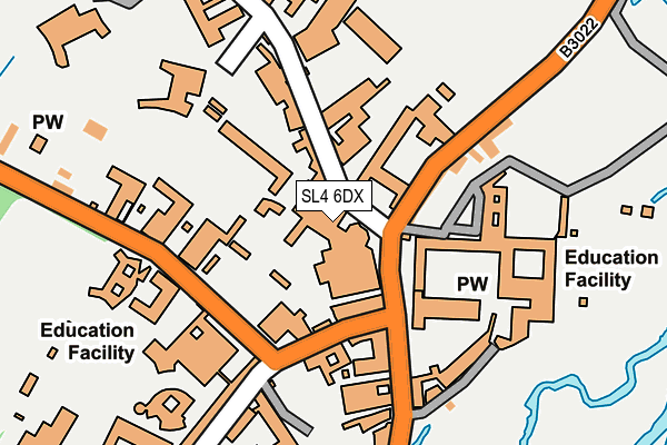 SL4 6DX map - OS OpenMap – Local (Ordnance Survey)