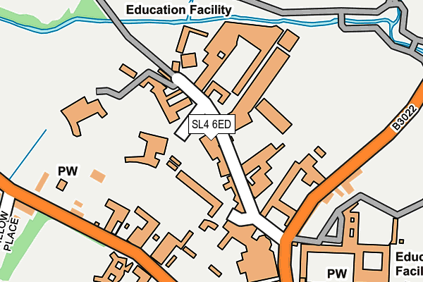 SL4 6ED map - OS OpenMap – Local (Ordnance Survey)
