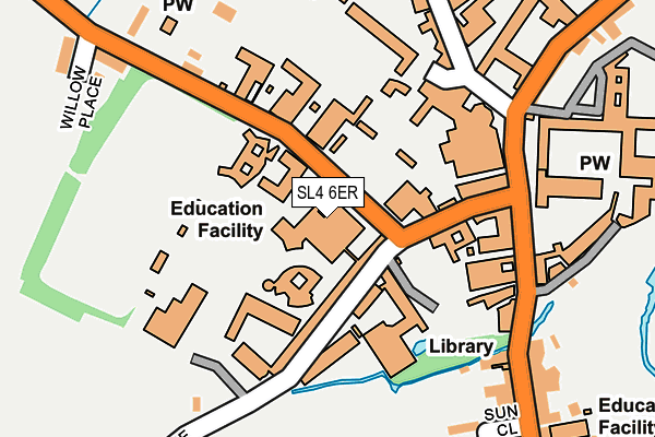 SL4 6ER map - OS OpenMap – Local (Ordnance Survey)
