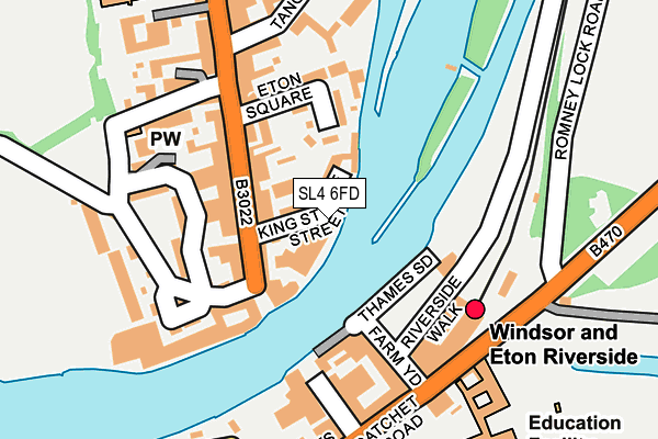 SL4 6FD map - OS OpenMap – Local (Ordnance Survey)