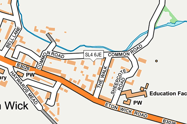SL4 6JE map - OS OpenMap – Local (Ordnance Survey)