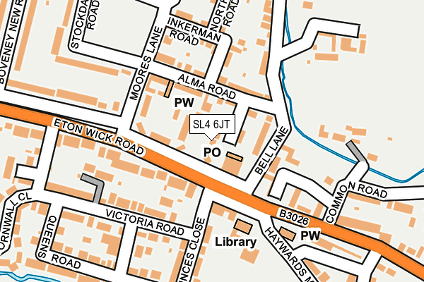 SL4 6JT map - OS OpenMap – Local (Ordnance Survey)