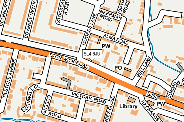 SL4 6JU map - OS OpenMap – Local (Ordnance Survey)