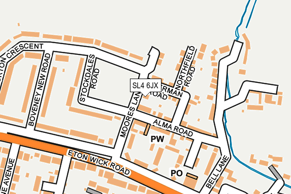 SL4 6JX map - OS OpenMap – Local (Ordnance Survey)