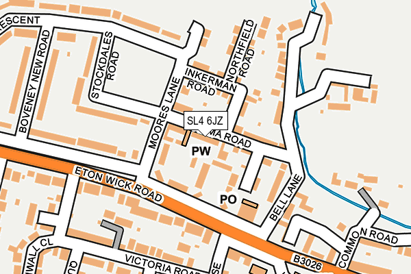 SL4 6JZ map - OS OpenMap – Local (Ordnance Survey)