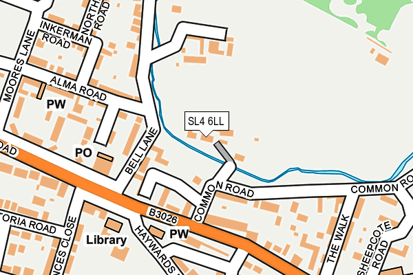 SL4 6LL map - OS OpenMap – Local (Ordnance Survey)