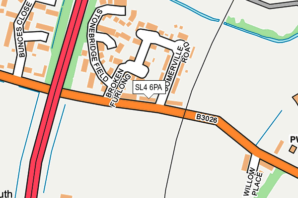 SL4 6PA map - OS OpenMap – Local (Ordnance Survey)