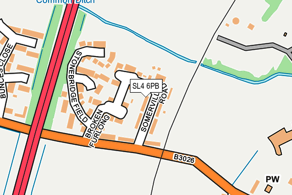 SL4 6PB map - OS OpenMap – Local (Ordnance Survey)