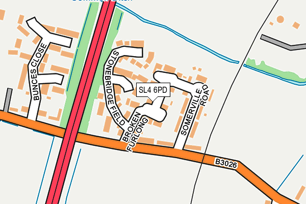 SL4 6PD map - OS OpenMap – Local (Ordnance Survey)
