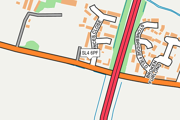 SL4 6PF map - OS OpenMap – Local (Ordnance Survey)