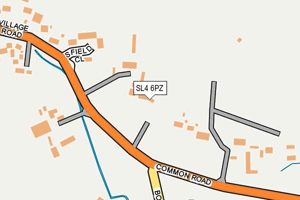 SL4 6PZ map - OS OpenMap – Local (Ordnance Survey)