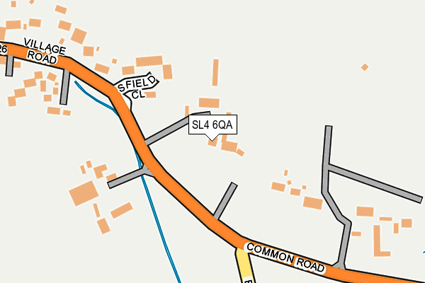 SL4 6QA map - OS OpenMap – Local (Ordnance Survey)