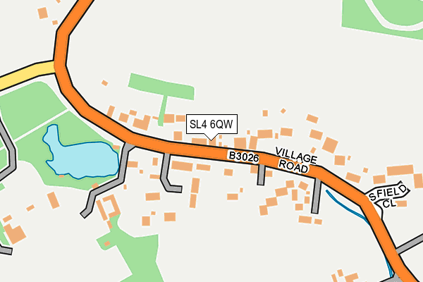 SL4 6QW map - OS OpenMap – Local (Ordnance Survey)
