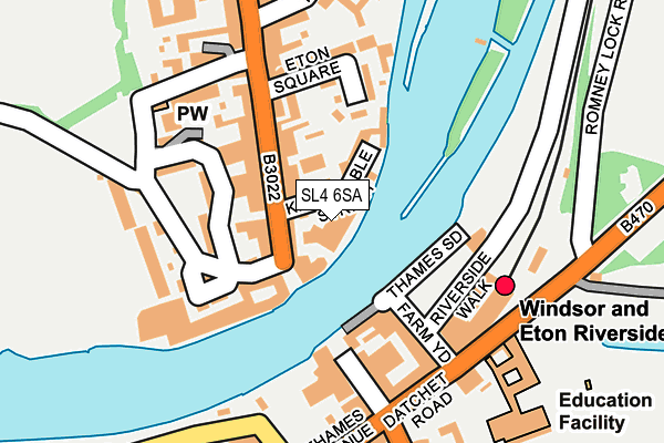 SL4 6SA map - OS OpenMap – Local (Ordnance Survey)