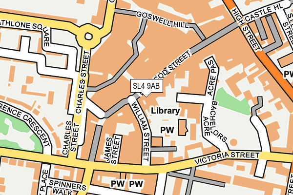 SL4 9AB map - OS OpenMap – Local (Ordnance Survey)