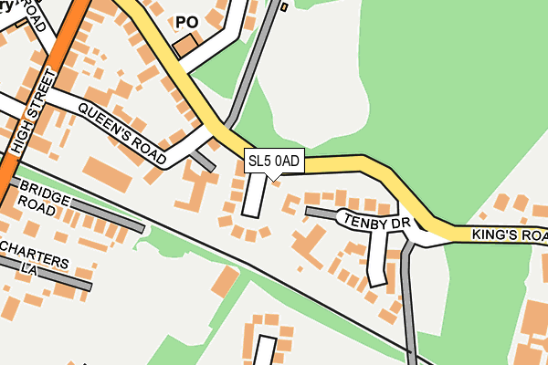 SL5 0AD map - OS OpenMap – Local (Ordnance Survey)