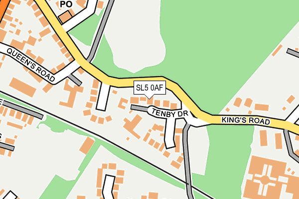 SL5 0AF map - OS OpenMap – Local (Ordnance Survey)