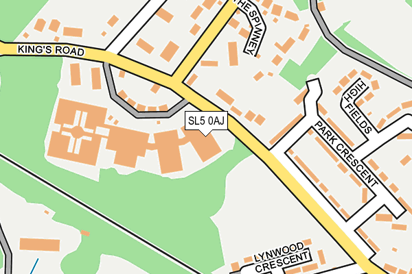 SL5 0AJ map - OS OpenMap – Local (Ordnance Survey)
