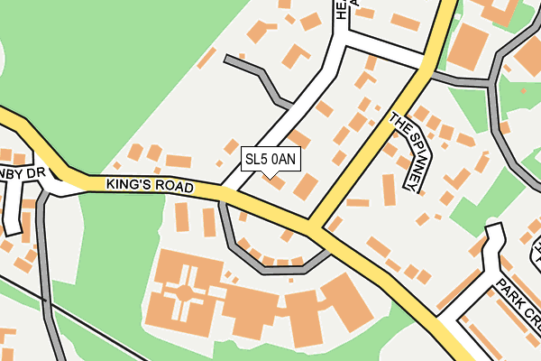 SL5 0AN map - OS OpenMap – Local (Ordnance Survey)