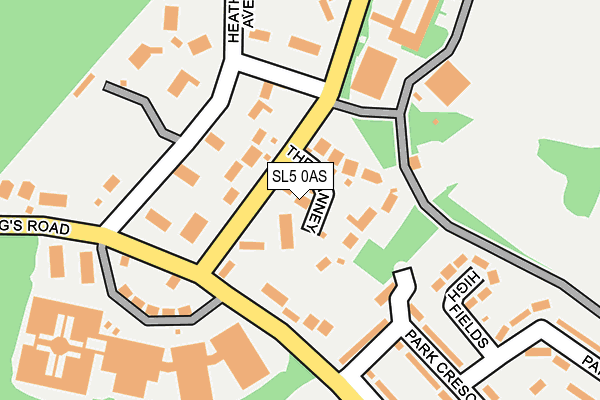 SL5 0AS map - OS OpenMap – Local (Ordnance Survey)