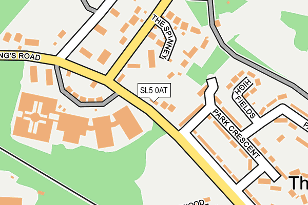 SL5 0AT map - OS OpenMap – Local (Ordnance Survey)