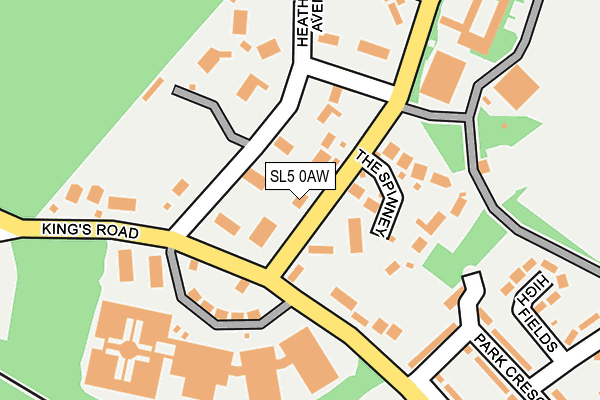 SL5 0AW map - OS OpenMap – Local (Ordnance Survey)