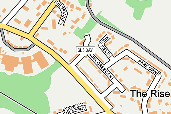 SL5 0AY map - OS OpenMap – Local (Ordnance Survey)