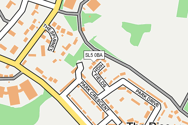 SL5 0BA map - OS OpenMap – Local (Ordnance Survey)