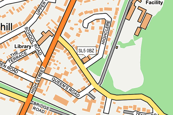 SL5 0BZ map - OS OpenMap – Local (Ordnance Survey)