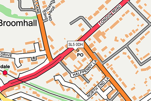 SL5 0DH map - OS OpenMap – Local (Ordnance Survey)