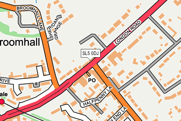 SL5 0DJ map - OS OpenMap – Local (Ordnance Survey)