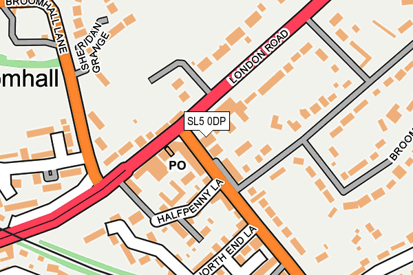 SL5 0DP map - OS OpenMap – Local (Ordnance Survey)