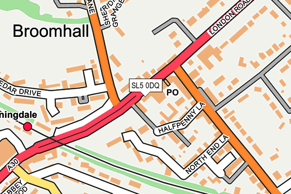 SL5 0DQ map - OS OpenMap – Local (Ordnance Survey)
