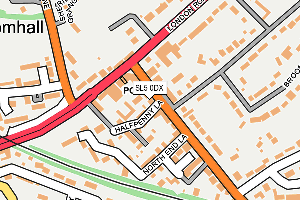 SL5 0DX map - OS OpenMap – Local (Ordnance Survey)