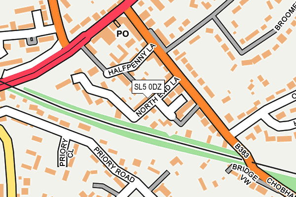SL5 0DZ map - OS OpenMap – Local (Ordnance Survey)