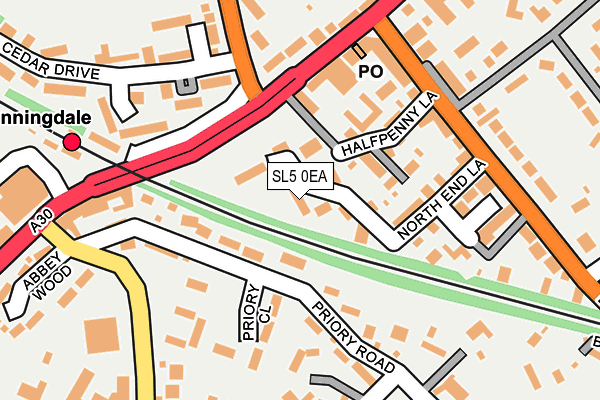 SL5 0EA map - OS OpenMap – Local (Ordnance Survey)