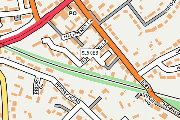 SL5 0EB map - OS OpenMap – Local (Ordnance Survey)