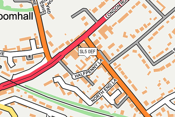 SL5 0EF map - OS OpenMap – Local (Ordnance Survey)