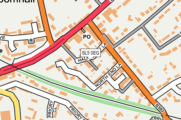SL5 0EG map - OS OpenMap – Local (Ordnance Survey)