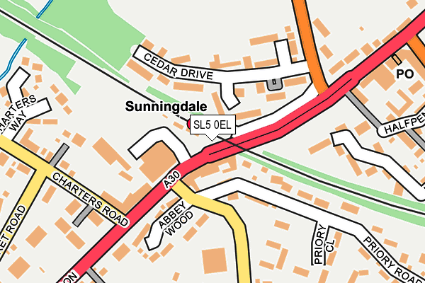 SL5 0EL map - OS OpenMap – Local (Ordnance Survey)