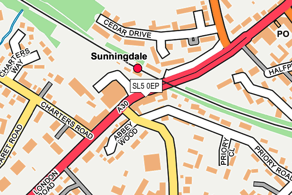 SL5 0EP map - OS OpenMap – Local (Ordnance Survey)