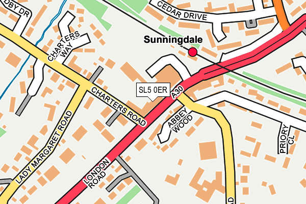 SL5 0ER map - OS OpenMap – Local (Ordnance Survey)
