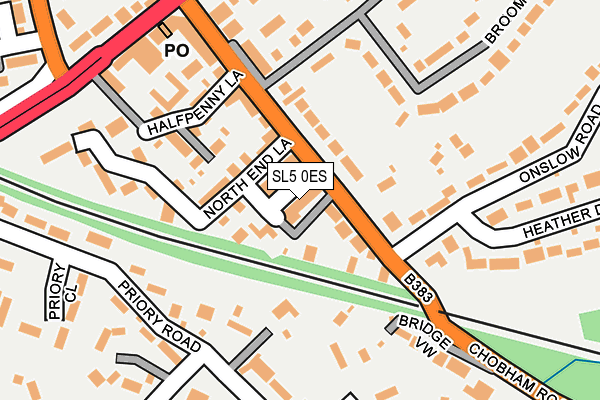 SL5 0ES map - OS OpenMap – Local (Ordnance Survey)